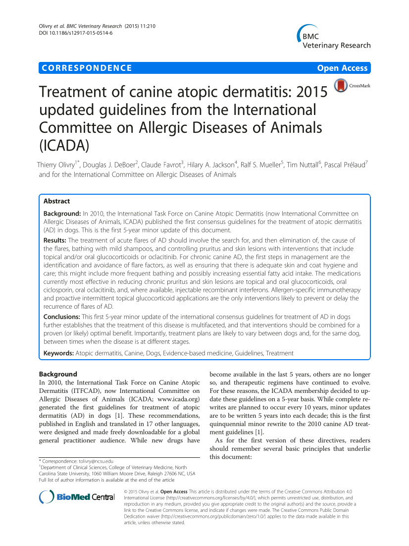 Dermatite atópica-canino-tratamento-guia-ICADA-Olivry, 2015