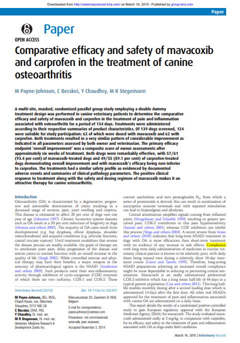 Mavacoxib-canino-carprofeno-efeito
        antitumoral-comparação-in vitro-Pang, 2014